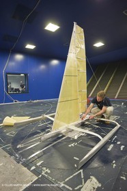 24 04 2009) - Milano (ITA) - 33rd America's Cup - BMW ORACLE Racing - Model testing at Milano Polythecnic school wind Tunnel