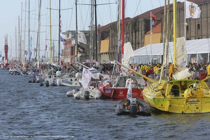 Transat Jacques Vabre 2005, départ monocoques, ambiances ponton