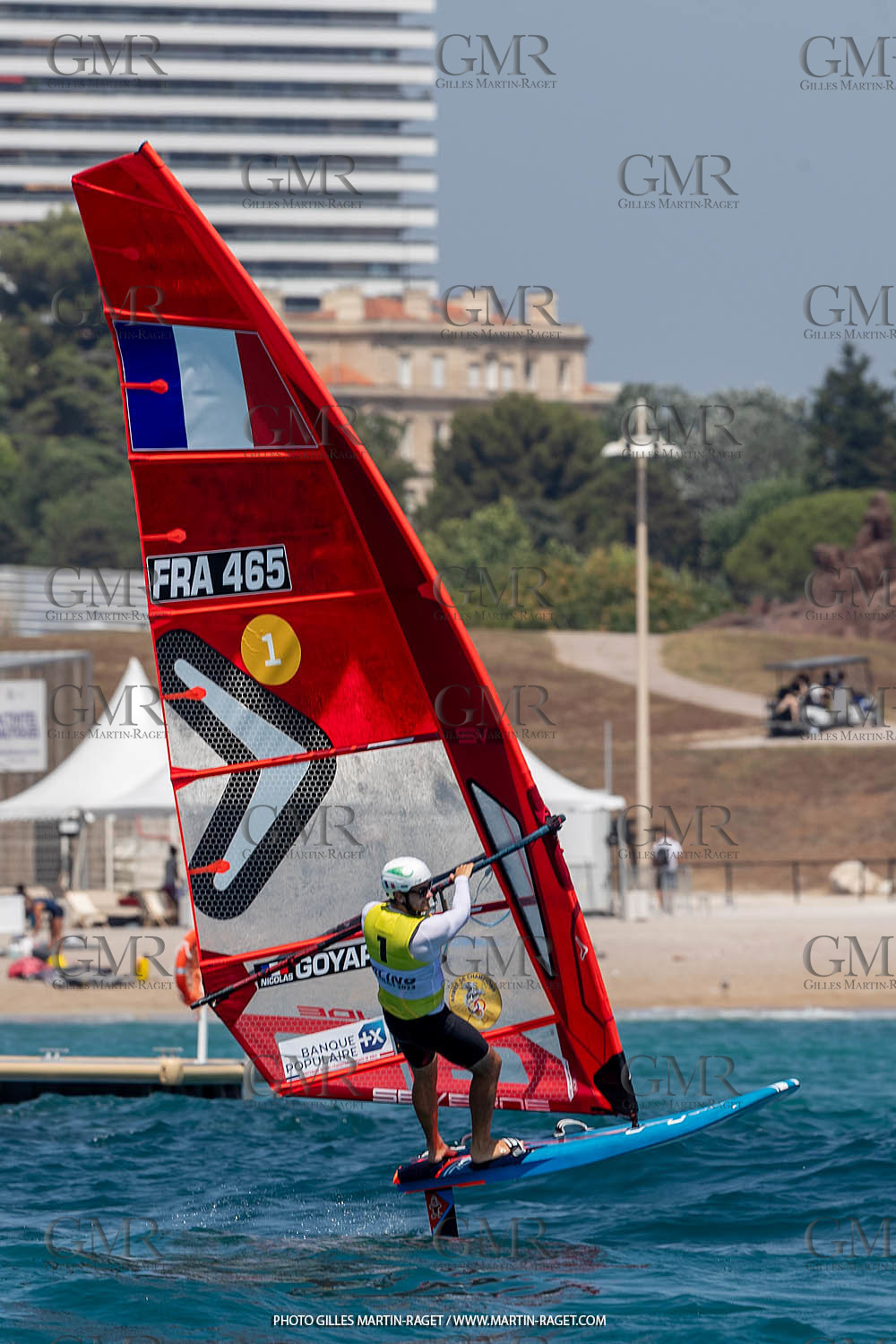 16 07 2023, Marseille, (FRA), Paris 2024 Olympic Games 2024 Sailing Test Event, Day 8, Medal race IQ Foil Men, Thomas Goyard (FRA)