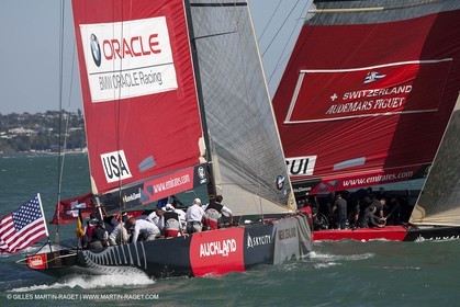 08 02 2009 - Auckland (NZL) - Louis Vuitton Pacific Series - Racing Day9 - Round Robin 2 - BMW ORACLE Racing vs Alinghi