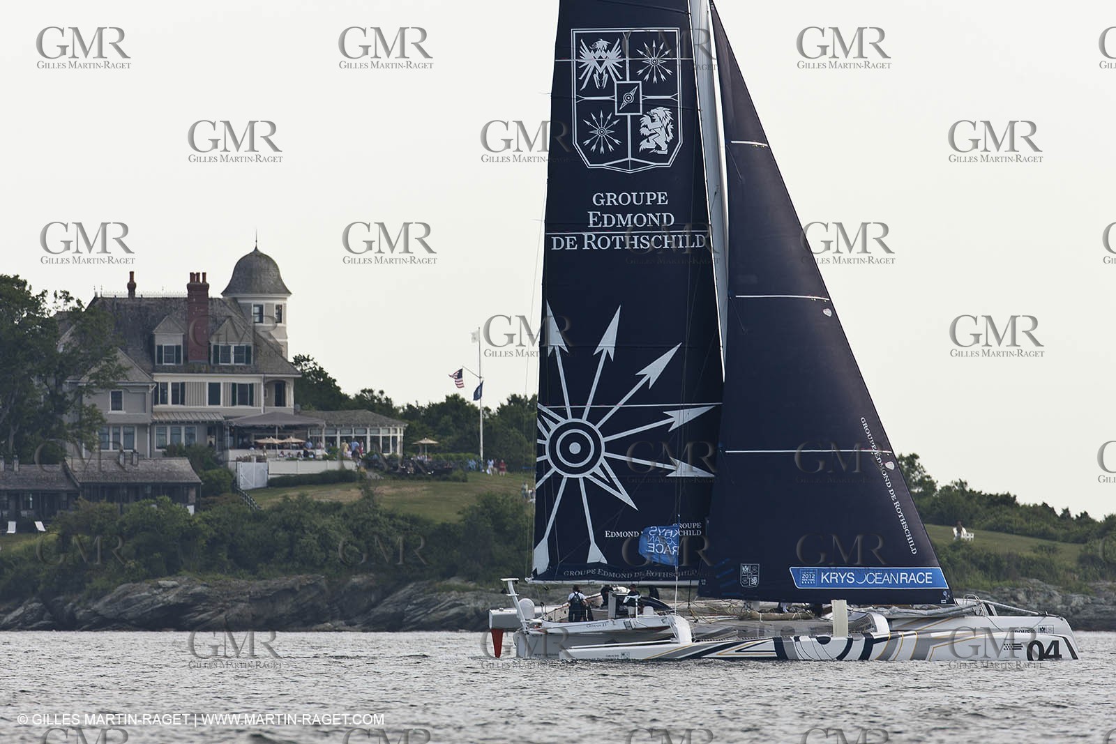 02 07 2012 - Newport (RI) -start of the Krys Ocean Race pre-event sailed between Newport and New York, Gitana XV