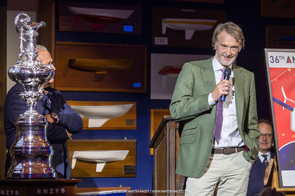 19 03 2021, Auckland (ZL), 36th America's Cup, America's Cup Hall of Fame, Peter J. Mongtgomery and Ed Baird induction at the Royal New Zealand Yacht Squadron, Sir Jim Ratcliff (Ineos founder & CEO)