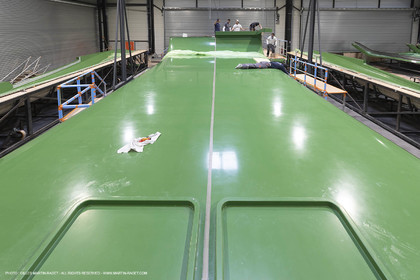 29 10 2018, La Grande Motte (FRA,30), Chantier Gunboat, construction du Gunboat 68