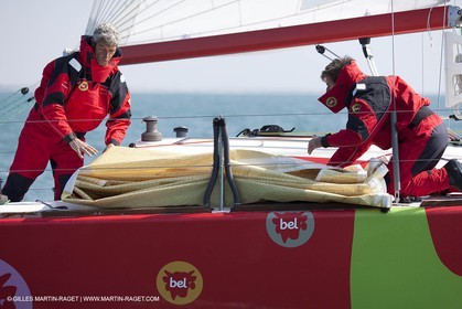 13 03 2010 -  La Grande Motte   Port Camargue (FRA) - Groupe Bel - Kito de Pavant   Sebastien Audigane training for Transat AG2R