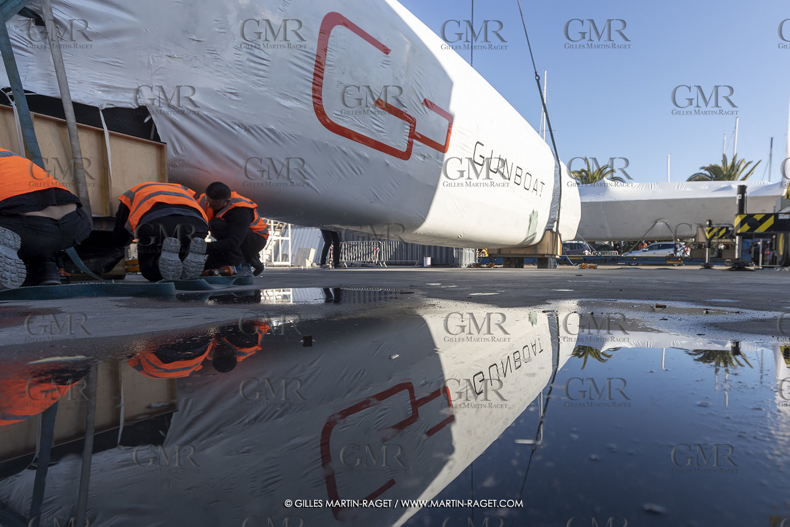 15 02 2022, La Grande Motte (FRA), Gunboat 80  1 hulls delivery