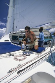 Voile, croisière, personnages, hommes