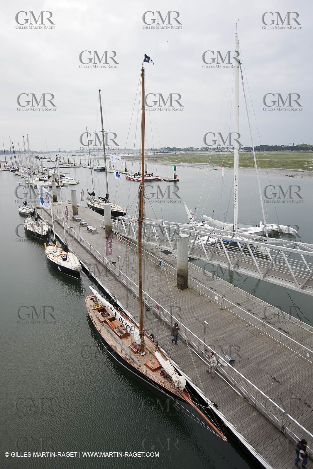 19 05 2010- Lorient- (FRA,56)  the five Pen Duick and l'Hydroptere in front of the Cité de la Voile Eric Tabarly