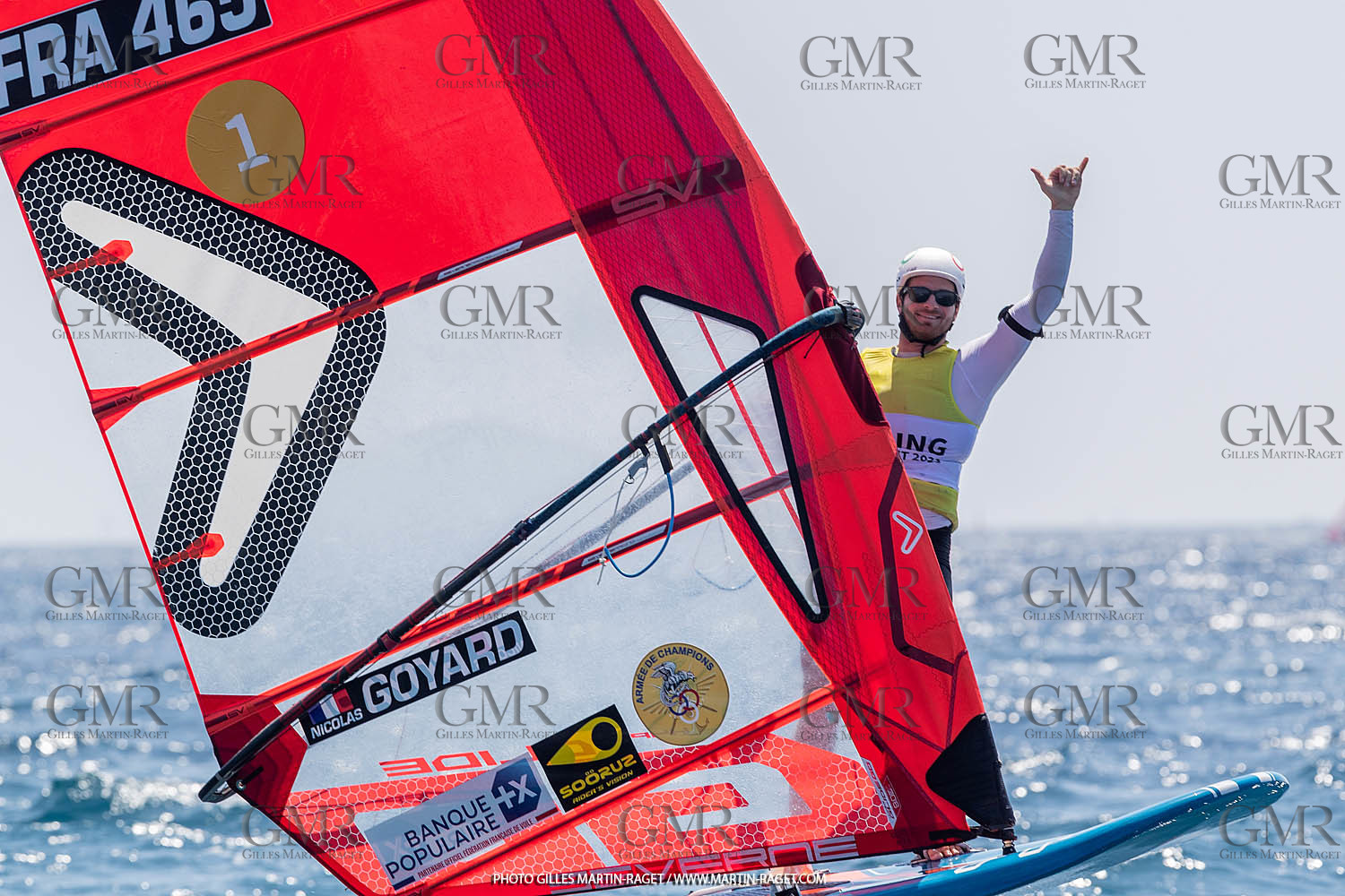 16 07 2023, Marseille, (FRA), Paris 2024 Olympic Games 2024 Sailing Test Event, Day 8, Medal race IQ Foil Men, Thomas Goyard (FRA)