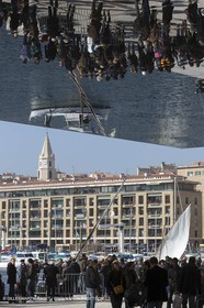 02 02 2013- Marseille (FRA,13) Inauguration de l'ombrière et du Vieux Port semi-piétonnier