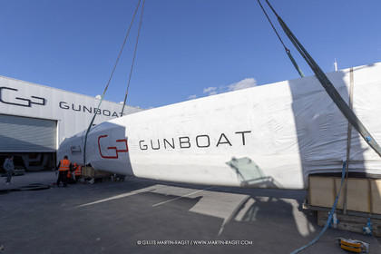 15 02 2022, La Grande Motte (FRA), Gunboat 80  1 hulls delivery