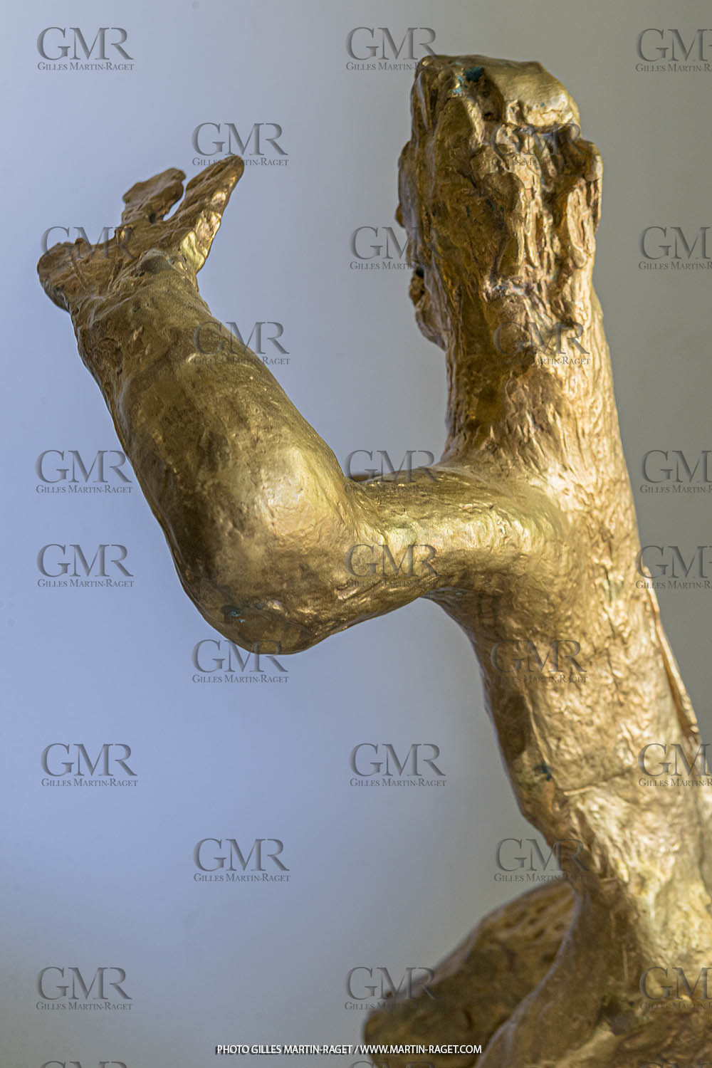 03 08 2020, Marseille (FRA,13), Oeuvre de Germaine Richier, l'Homme-forêt, grand 1945-1946, Bronze naturel nettoyé, Numéroté EA, 94 x 45 x 45 cm, Collection particulière