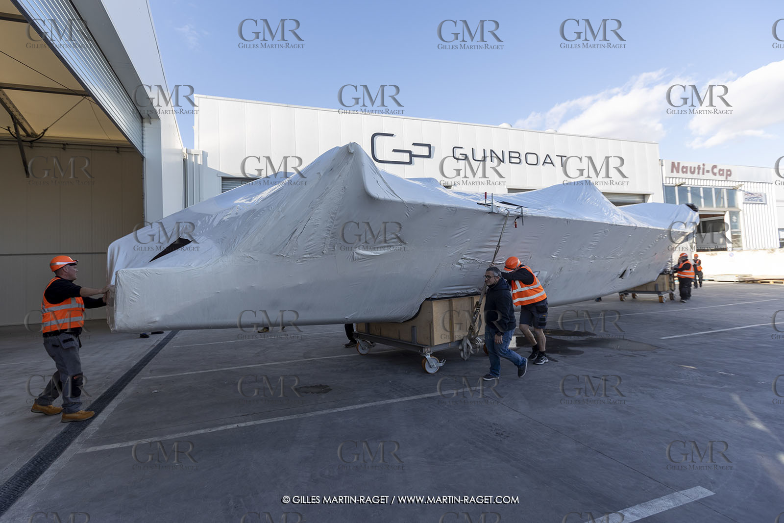 15 02 2022, La Grande Motte (FRA), Gunboat 80  1 hulls delivery