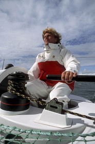 Laurent Bourgnon à bord de Primagaz