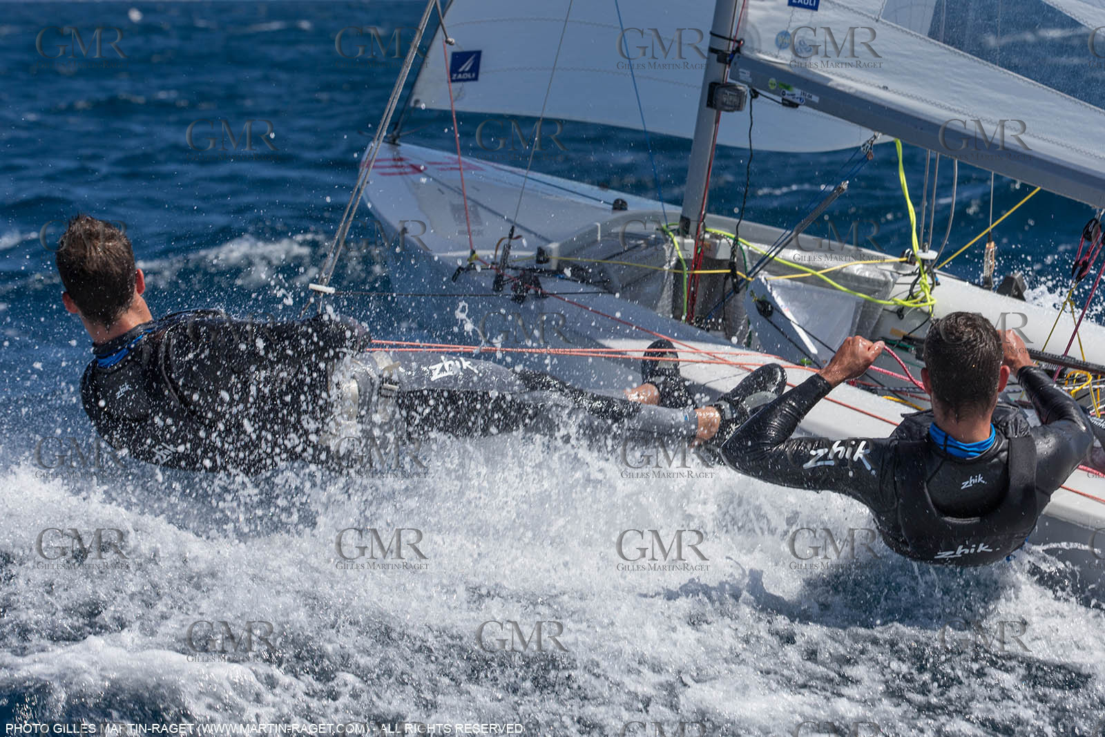 25 04 2016, Hyères (FRA,83), Jeux Olympiques Rio 2016, voile, 470, Sofian Bouvet   Jeremie Mion, SFS Voile