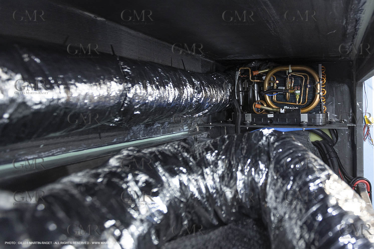 29 10 2018, La Grande Motte (FRA,30), Chantier Gunboat, construction du Gunboat 68, système air conditionné