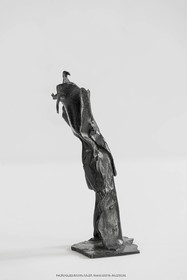 03 08 2020, St Rémy de Provence (FRA,13), Oeuvre de Germaine Richier, Guerrier n° 8 1956, Bronze patiné foncé, Epreuve d'exposition, Fondeur : Susse, Paris, 21 x 15 x 10, 5 cm, Collection particulière