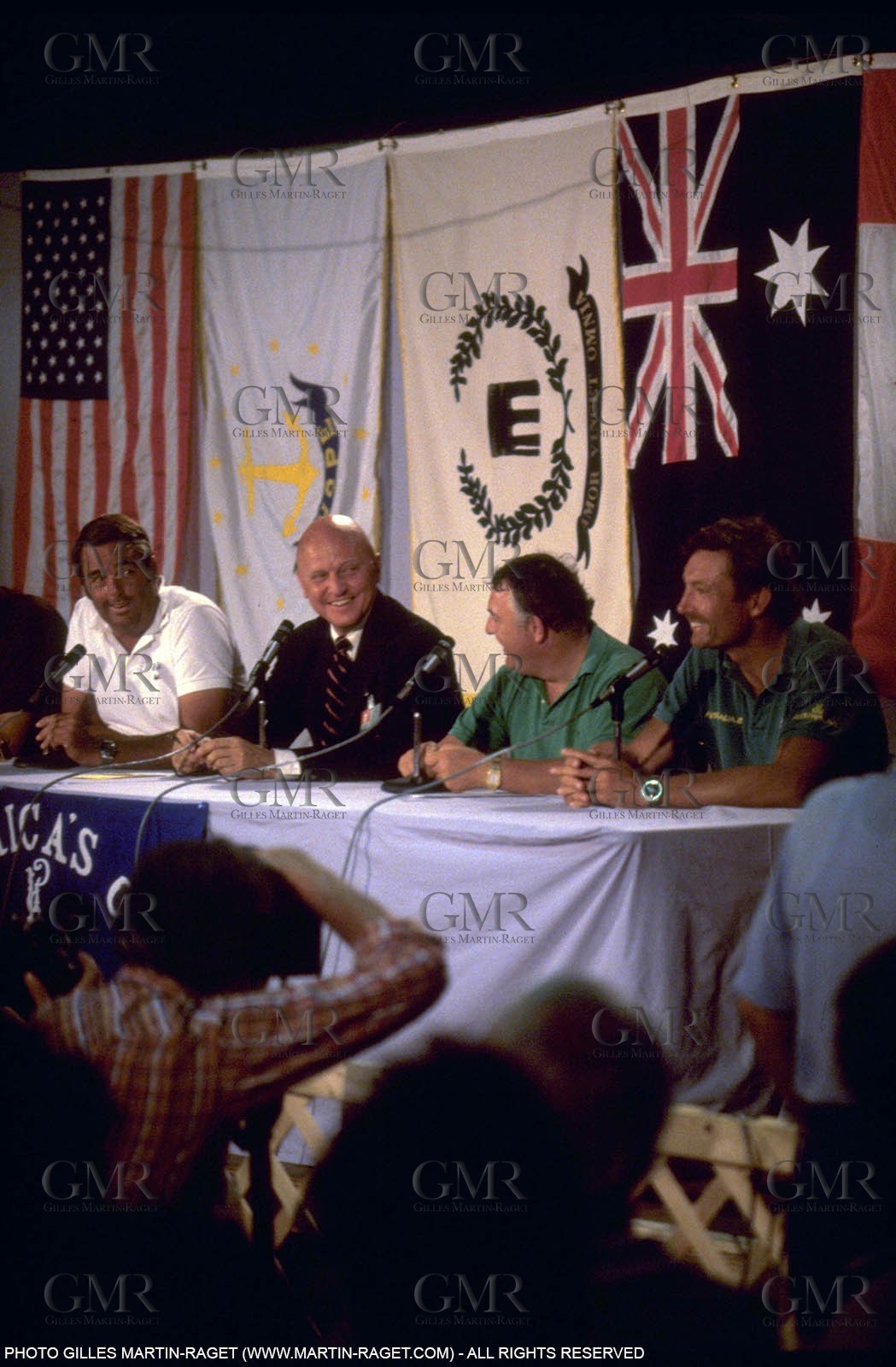 Dennis Conner, Bill Ficker, Alan Bond, John Bertrand