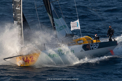 27 08 2021, Marseille (FRA), Transat Jacques Vabre 2021, Class 40, HBF-Reforest'Action (Kito de Pavant, Gwen Gbick)