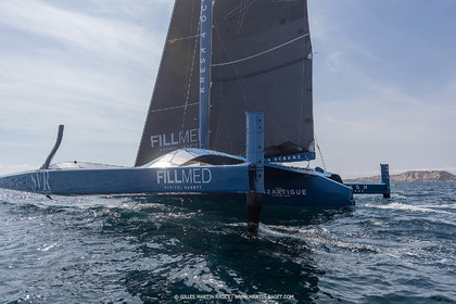 18 05 2022, Marseille (FRA), APremière navigation du trimaran Ultim SVR LAZARTIGUE à Marseille