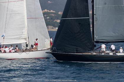 05 10 2023, Saint-Tropez (FRA,83), Les Voiles de Saint-Tropez 2023, Race Day 5, Défi Pride Vs Ikra