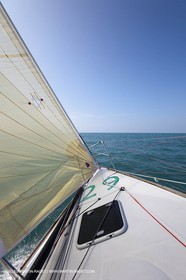 13 03 2010 -  La Grande Motte   Port Camargue (FRA) - Groupe Bel - Kito de Pavant   Sebastien Audigane training for Transat AG2R