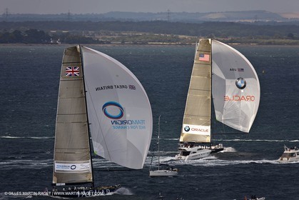 05 08 2010 - Cowes (UK, IOW) - The 1851 Cup -  BMW ORACLE Racing -  - Round The Island Race - Back in the Solent.