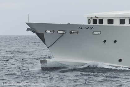 Première sortie Al Azizi - Chantier H2X - Navires de recherche océanographique - La Ciotat (FRA,13) - 26 05 2014