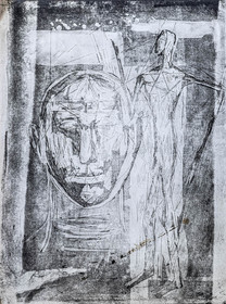 12 07 2020, St Rémy de Provence (FRA, 13) Oeuvre Germaine Richier, gravure