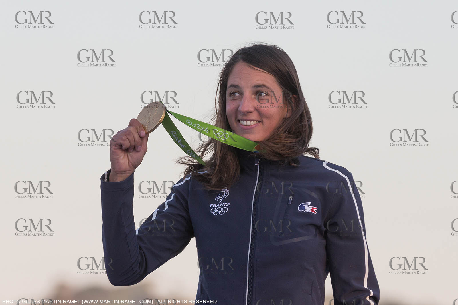 14 08 2016, Rio de Janeiro (BRA), 2016 Olympic Games, Sailing, RSX Women medal ceremony, Charline Picon (FRA)