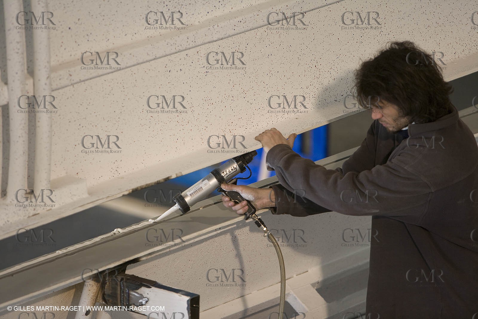 22 01 2008 - La Ciotat (FRA, 13) - Construction of cruising catamaran Nahema at H2X boatyard - Mould construction
