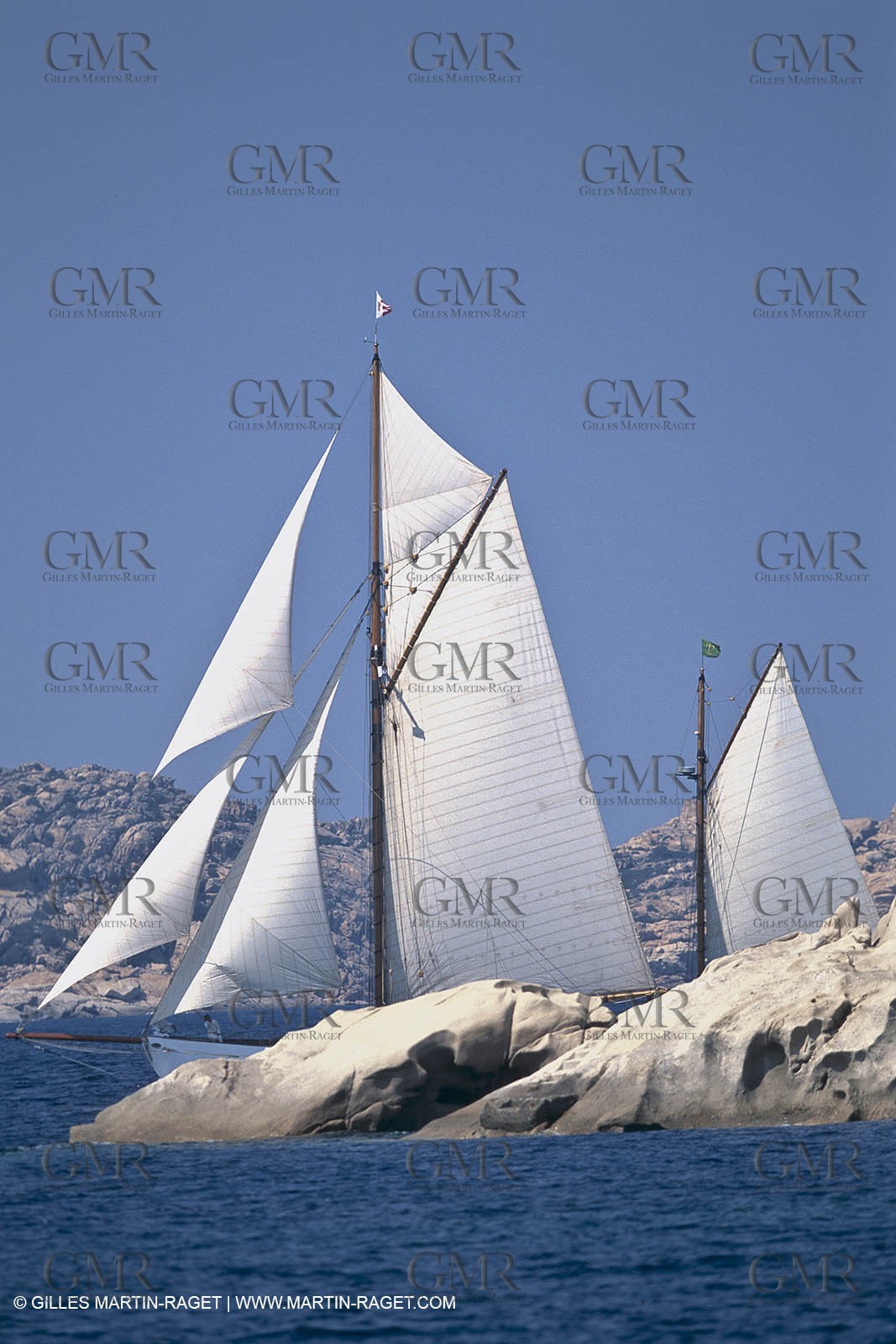 Costa Smeralda (Italia, Sardinia) - Classic yachts in La Maddalena archipelago, Thendara