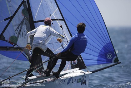 10-05-07 - ISAF SAILING WORLD CHAMPIONSHIPS - CASCAIS 2007 - DAY 7 - 49er - FRANCE - Morgan Lagravière   Stephane Chrsitidis