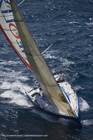 06-26-2007 - FIGARO II - THEOLIA - Skipper : Robert Nagy - Training off Marseille (south France) with strong wind conditions