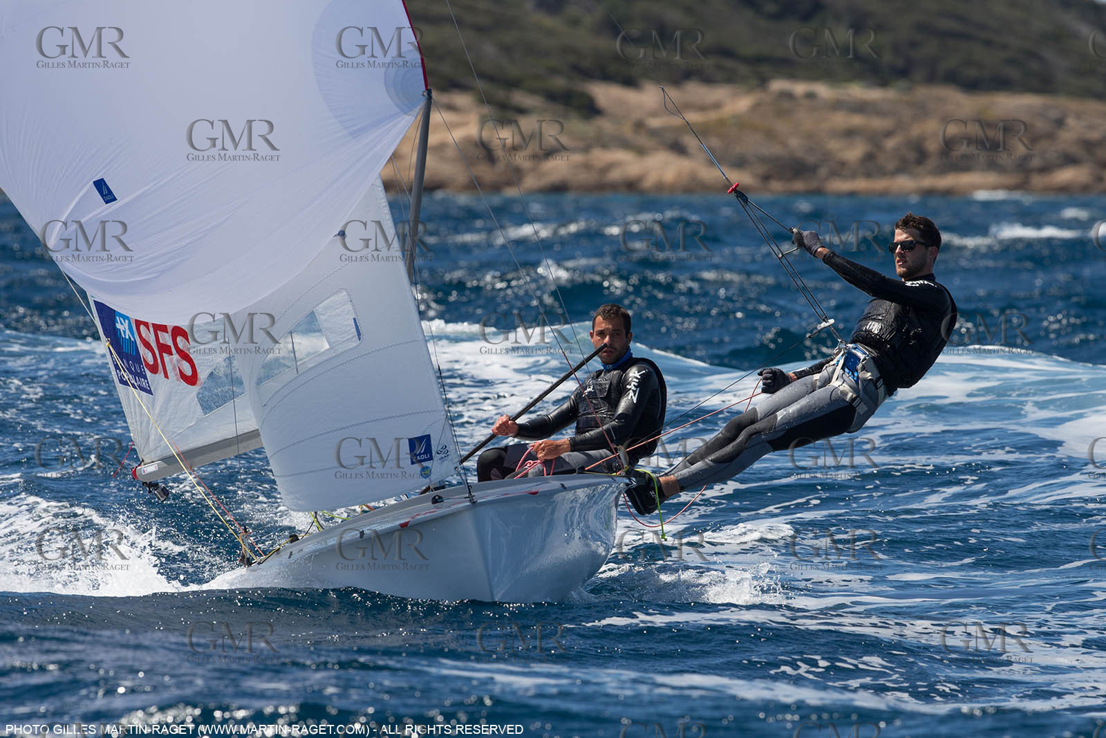 25 04 2016, Hyères (FRA,83), Jeux Olympiques Rio 2016, voile, 470, Sofian Bouvet   Jeremie Mion, SFS Voile