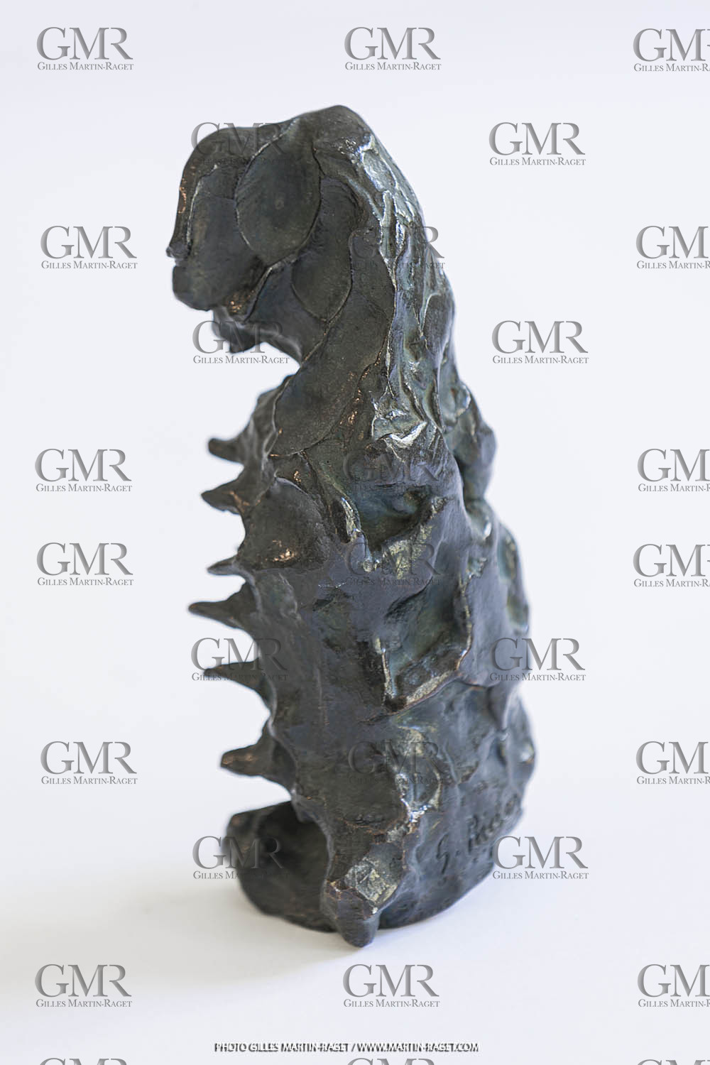 03 08 2020, Marseille (FRA,13), Oeuvre de Germaine Richier, Tarasque 1955, Bronze patiné foncé, Epreuve d'Exposition, Fondeur L. Thinot, Paris, 18 x 9 x 7 cm, Collection particulière