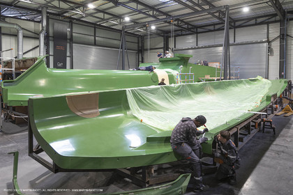 29 10 2018, La Grande Motte (FRA,30), Chantier Gunboat, construction du Gunboat 68