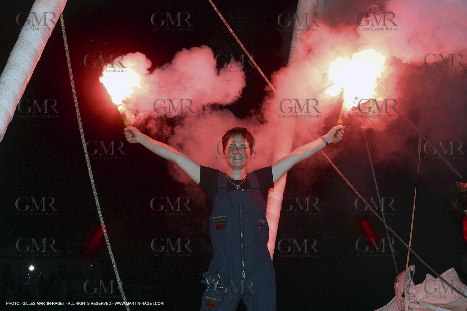 Imoca Class - 2002 Route du Rhum  - Mac Arthur Ellen - Arrivée en Gaudeloupe - Winner -