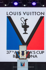 04 10 2024, Barcelona (ESP), 37th America's Cup, Louis Vuitton Cup Final, Race Day 7 , Prizegiving