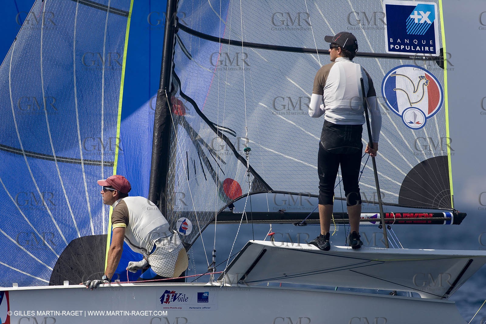 24 04 2007 - 2007 Semaine Olympique Française - Hyères (South of France) - Day 3 - Team France - 49er - LAGRAVIERE Morgan CHRISTIDIS Stephane