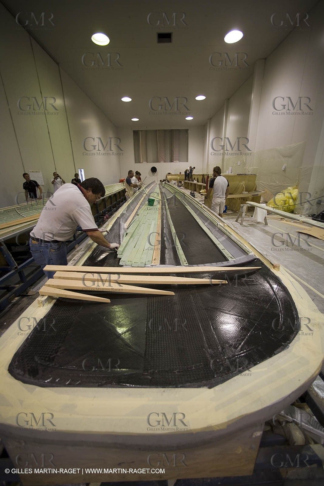 Sydney, Australia, Thomas Coville trimaran Sodebo building at Boat Speed