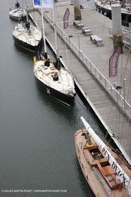 19 05 2010- Lorient- (FRA,56)  the five Pen Duick and l'Hydroptere in front of the Cité de la Voile Eric Tabarly