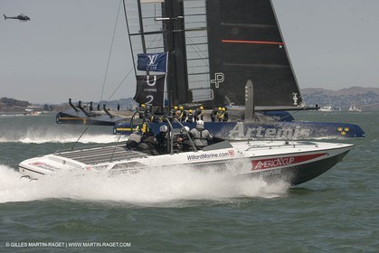 10 08 2013 - San Francisco (USA,CA) - 34th America's Cup - Louis Vuitton Cup - Semi-finals - Luna Rossa vs Artemis Racing - Race 4