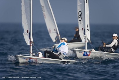 22 04 2007 - 2007 Semaine Olympique Française - Hyères (South of France) - Day 1 - Team France - Laser Radial - De Turckheim Sophie