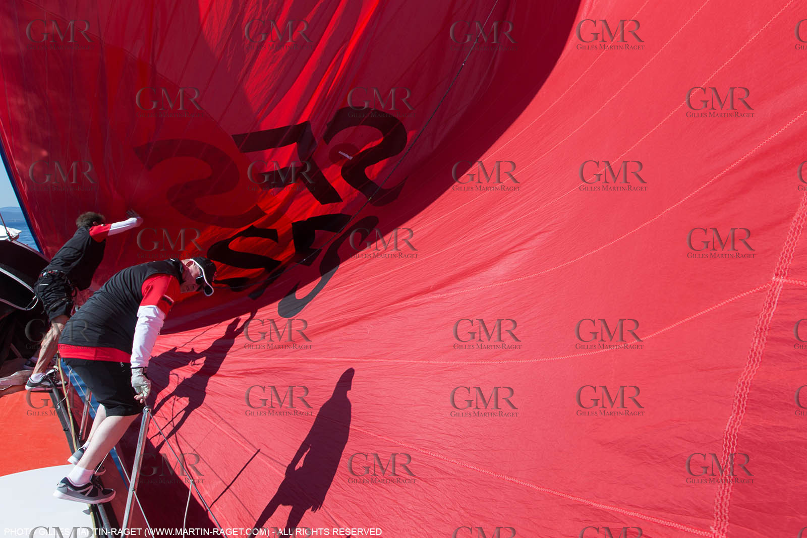 05 05 2016, Porquerolles (FRA,83), Semaine de Porquerolles, célébration des 30 and de lla victoire de l'Esprit d'Equipe dans la Whitbread, l'équipage se retrouve à bord du maxi SFS skippé par Lionel Péan