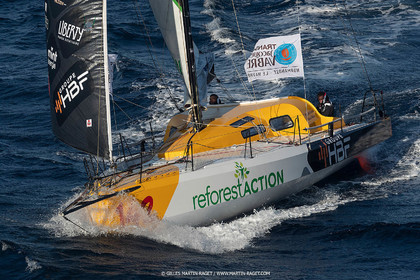 27 08 2021, Marseille (FRA), Transat Jacques Vabre 2021, Class 40, HBF-Reforest'Action (Kito de Pavant, Gwen Gbick)
