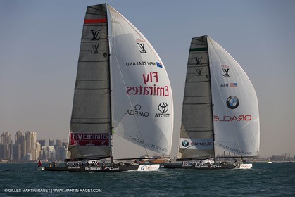 17 11 2010 - Dubai (UAE) - Dubai Louis Vuitton Trophy -  BMW ORACLE Racing Vs  Emirates Team New Zealand