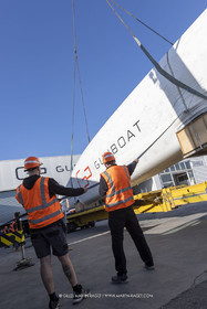 15 02 2022, La Grande Motte (FRA), Gunboat 80  1 hulls delivery