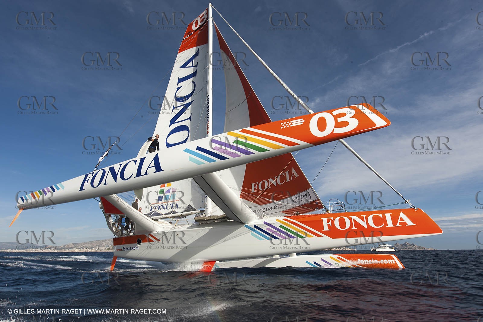 27 09 2012 - Marseille (FRA,13) - Alpari World Match Race Tour - Match Race France 2012 - Day 3 - Quarter finals - Matc Racing specialists sail on Foncia