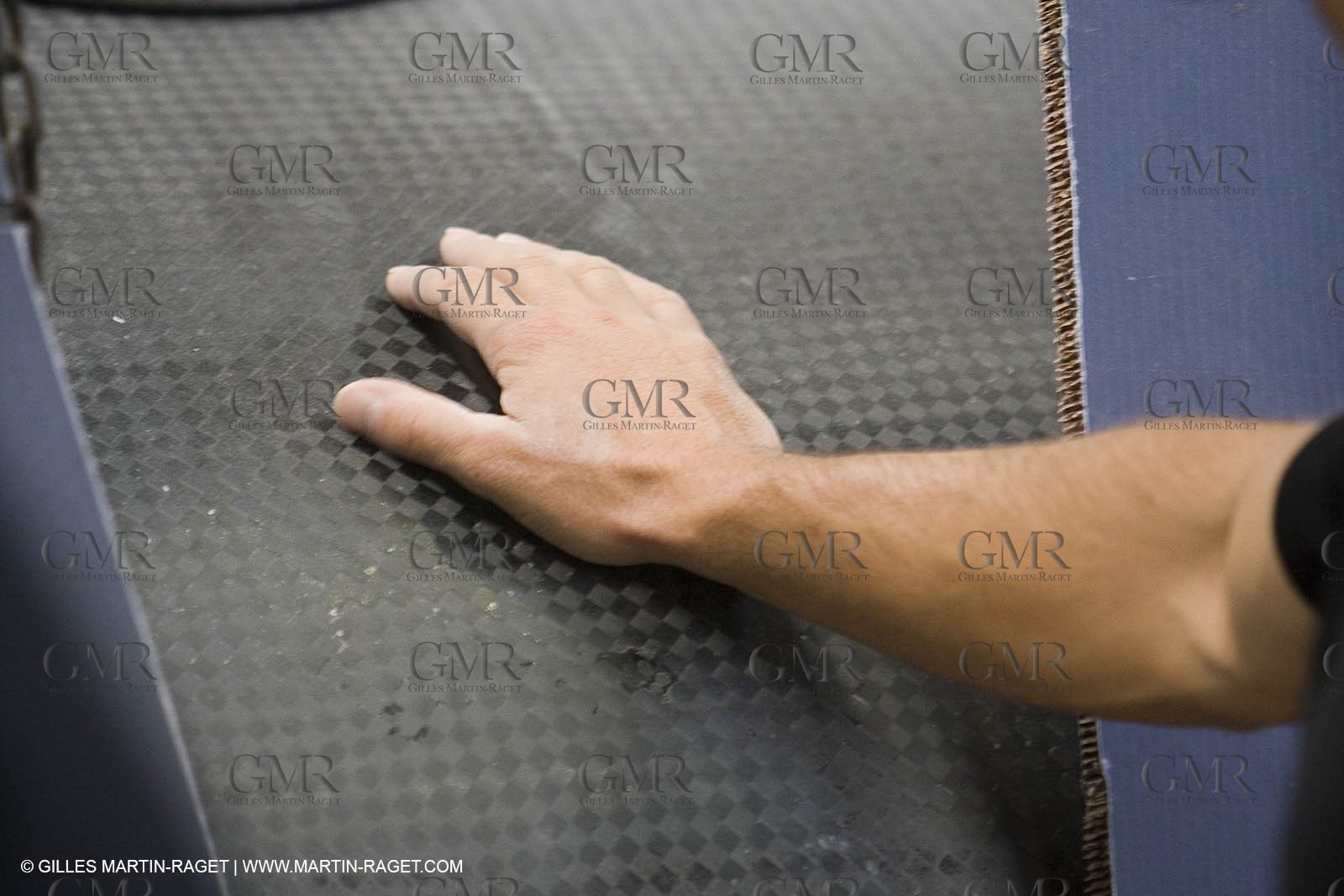 Sydney, Australia, Thomas Coville trimaran Sodebo building at Boat Speed