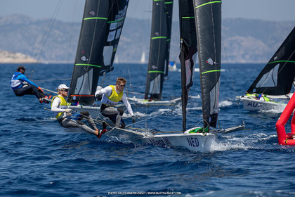 16 07 2023, Marseille, (FRA), Paris 2024 Olympic Games 2024 Sailing Test Event, Day 8, Medal race 49er Men